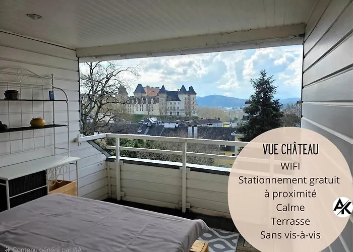 Vue Chateau - Terrasse - Proximite Centre